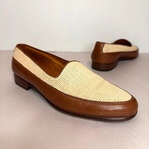 Vintage Aldo Bruè‎ Loafers Size 9.5 Leather Classic Slip On Preppy Yacht Coastal